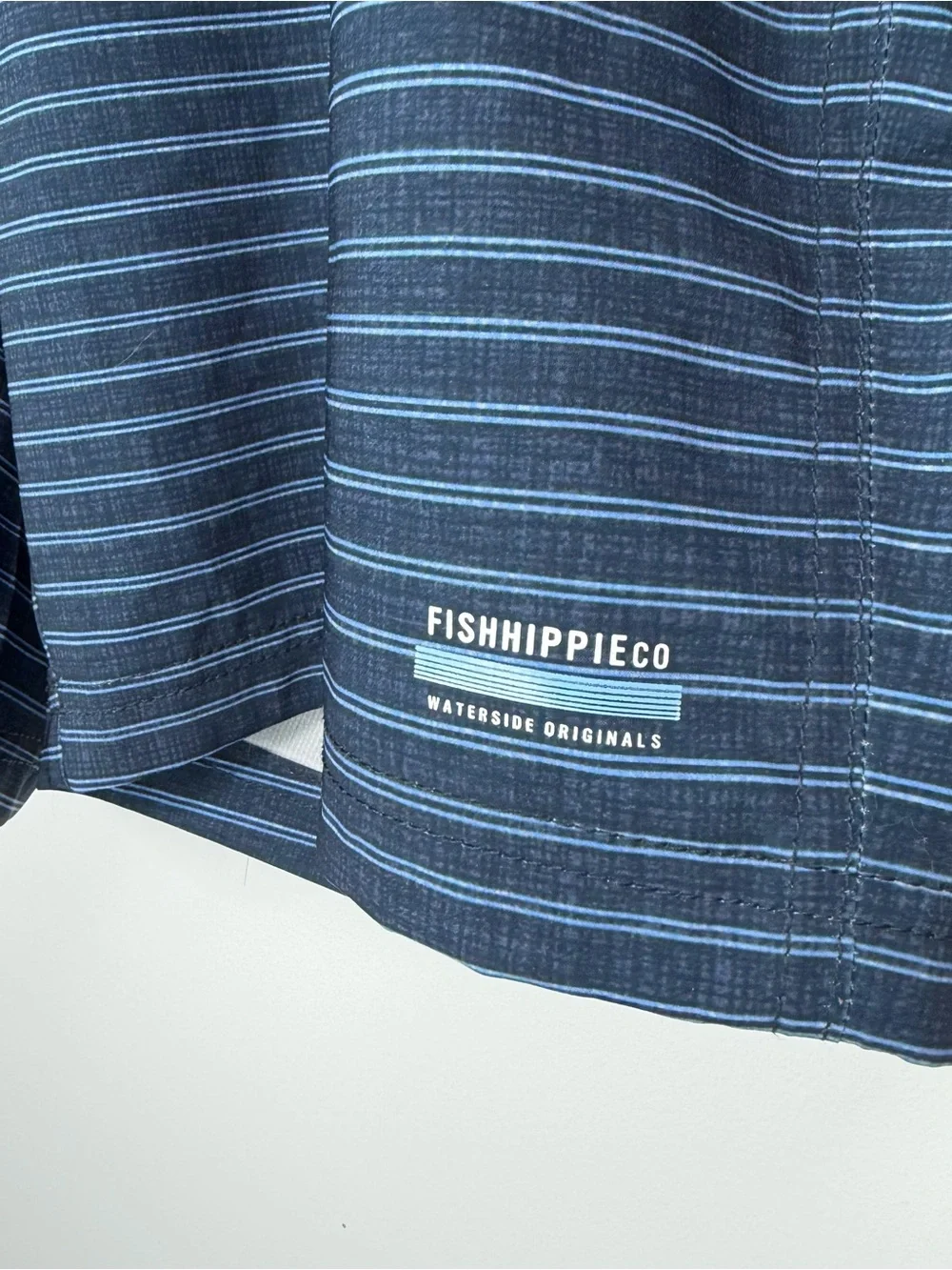 Fish Hippie Co Dunetopper Men's Blue Striped Board Short Size 36